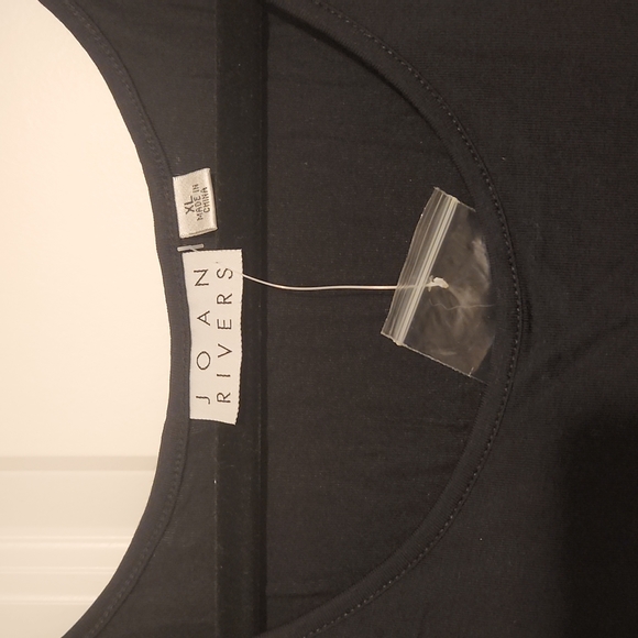 NWOT Joan Rivers Sleeveless Black Blouse XL - Picture 5 of 6